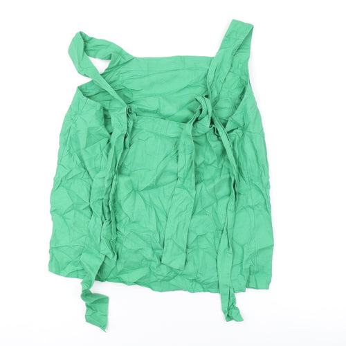 Marks and Spencer Womens Green Linen Basic Tank Size 12 Square Neck