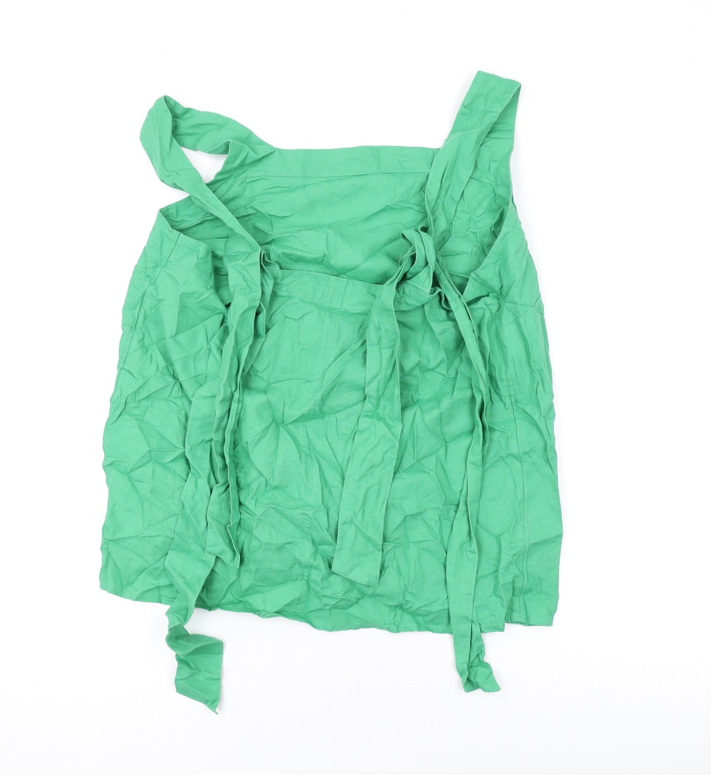 Marks and Spencer Womens Green Linen Basic Tank Size 12 Square Neck