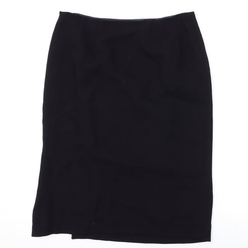 Hobbs Womens Black Wool Straight & Pencil Skirt Size 14 Zip