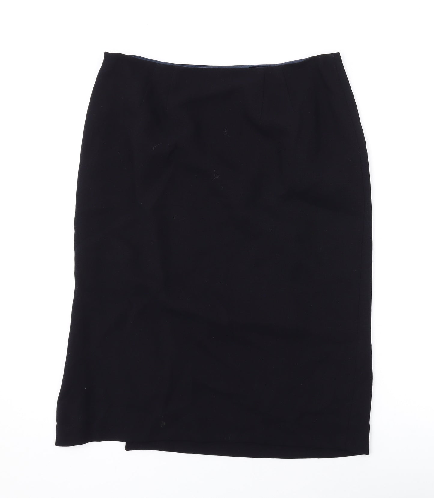 Hobbs Womens Black Wool Straight & Pencil Skirt Size 14 Zip