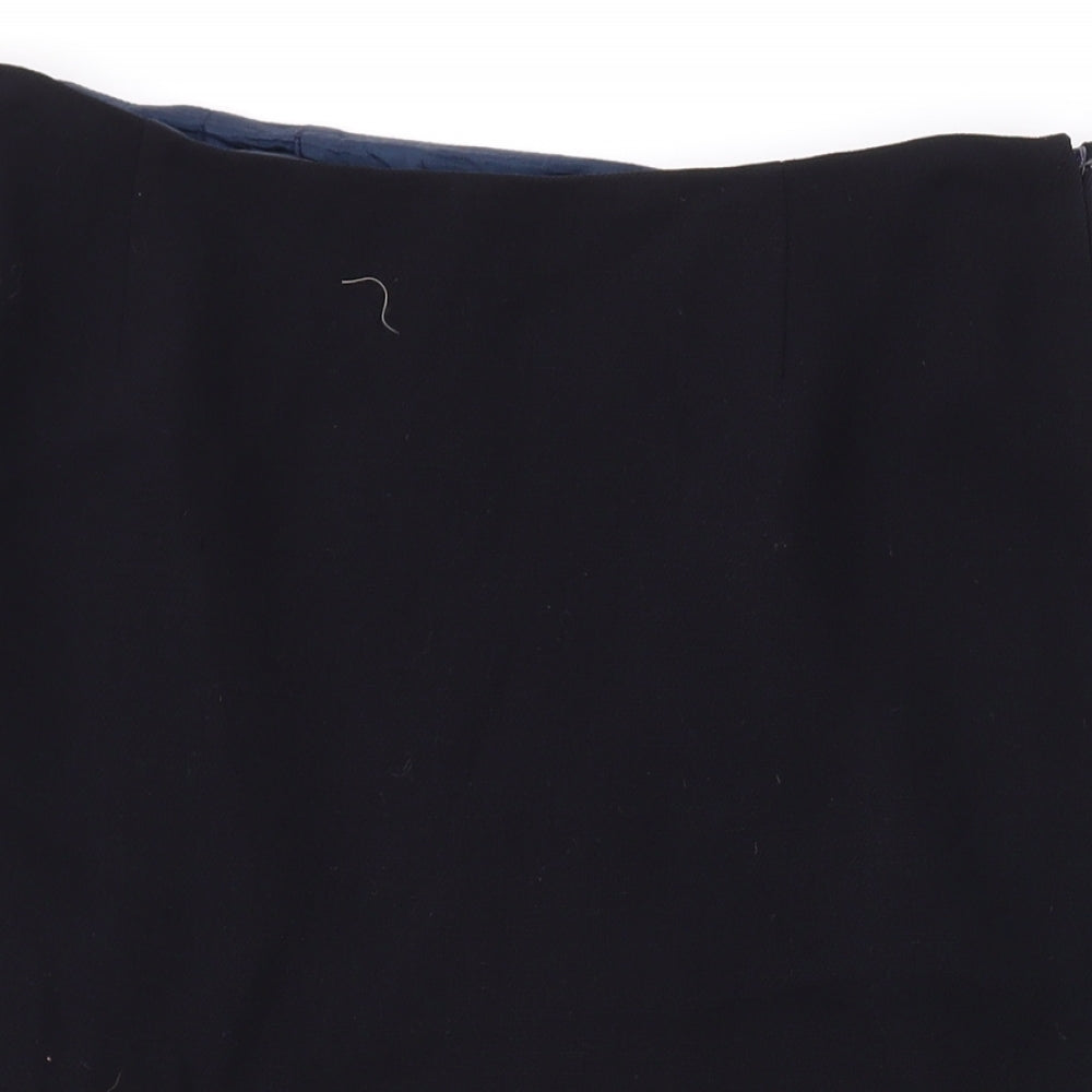 Hobbs Womens Black Wool Straight & Pencil Skirt Size 14 Zip