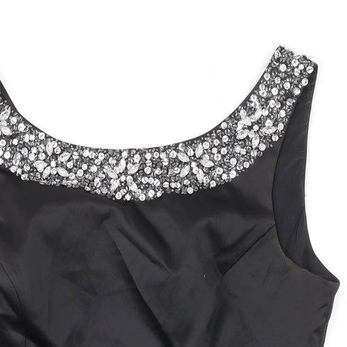 Kaliko Womens Black Polyester Basic Tank Size 12 Scoop Neck