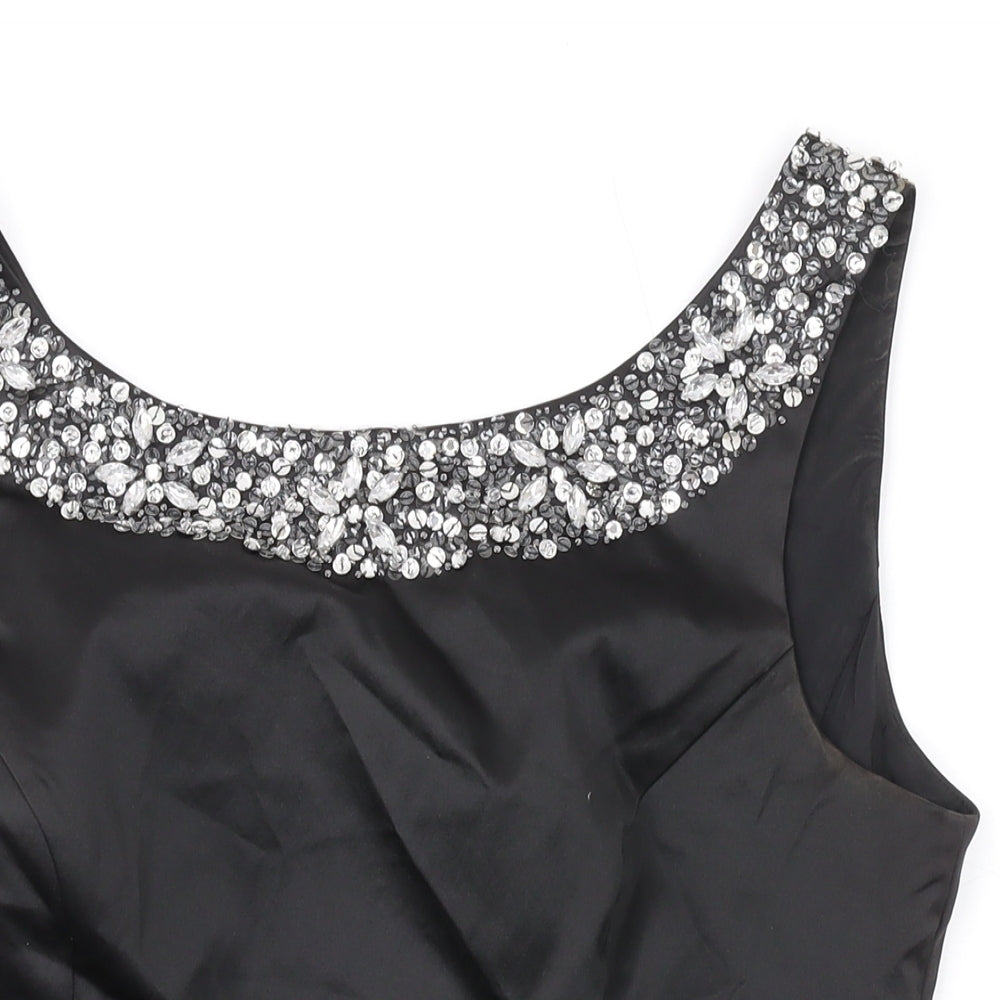 Kaliko Womens Black Polyester Basic Tank Size 12 Scoop Neck