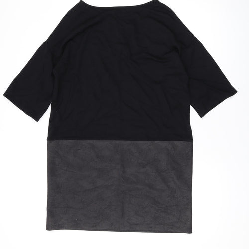 French Connection Womens Black Viscose A-Line Size XS Round Neck Pullover