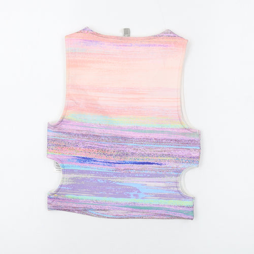 ASOS Womens Multicoloured Polyester Cropped Tank Size 8 Round Neck