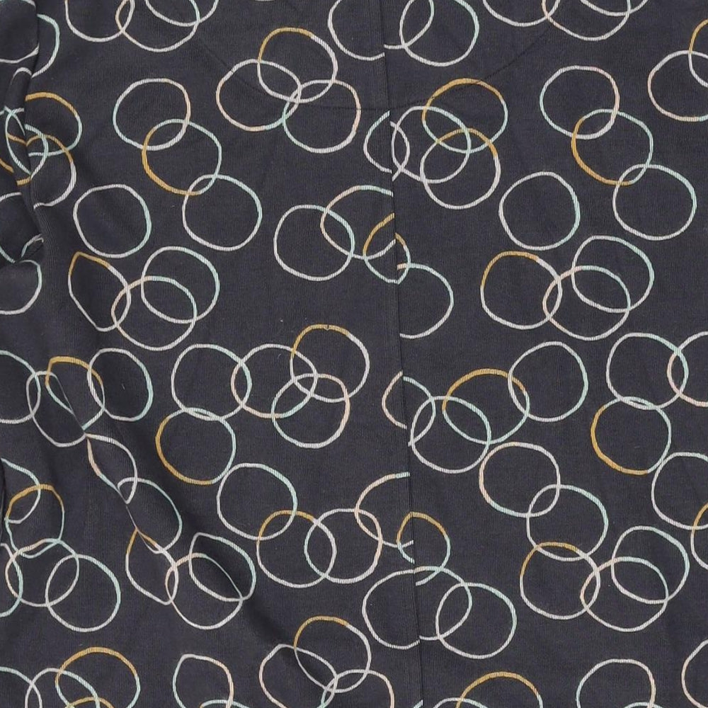 White Stuff Womens Grey Geometric Polyester A-Line Size 14 Boat Neck Pullover