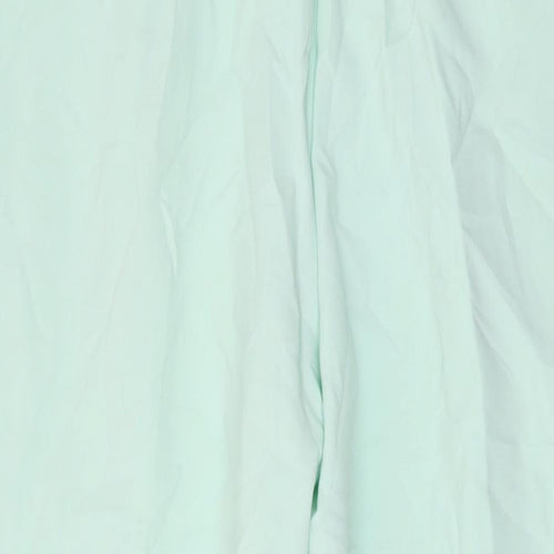 Marks and Spencer Womens Green Polyester Trousers Size 14 L27 in Regular Zip