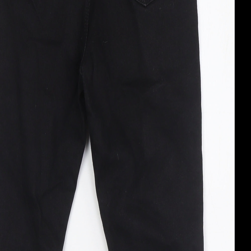 Debenhams Girls Black Cotton Skinny Jeans Size 9-10 Years L24 in Regular Zip - Sequins