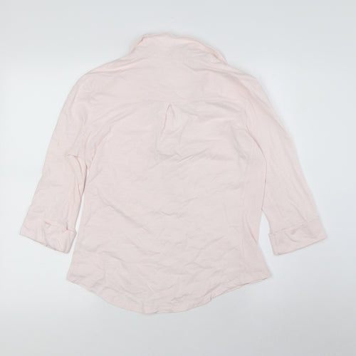 White Label Womens Pink 100% Cotton Basic Blouse Size 12 Collared
