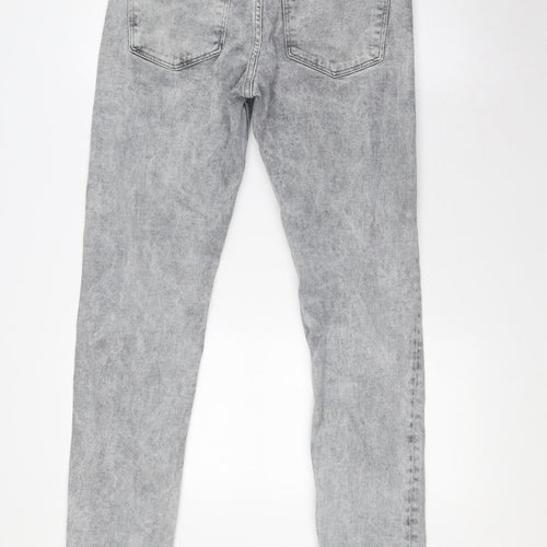 &Denim Mens Grey Cotton Skinny Jeans Size 30 in L34 in Regular Zip - Stone Wash