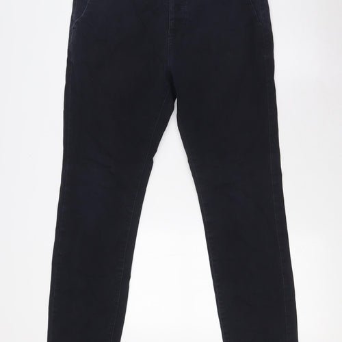 Outrage London Mens Black Cotton Cargo Trousers Size 32 in L31 in Regular Button