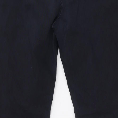 Outrage London Mens Black Cotton Cargo Trousers Size 32 in L31 in Regular Button