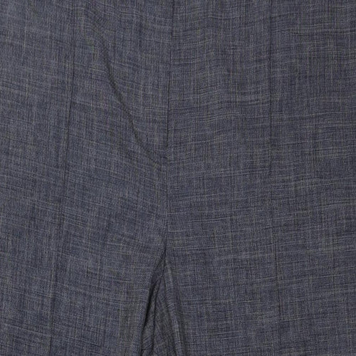 NEXT Womens Grey Polyester Capri Trousers Size 18 L27 in Regular Zip - Belted, Smart