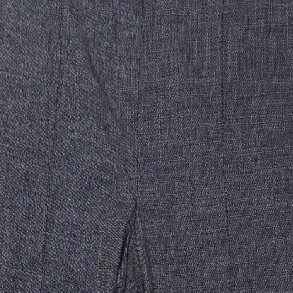 NEXT Womens Grey Polyester Capri Trousers Size 18 L27 in Regular Zip - Belted, Smart