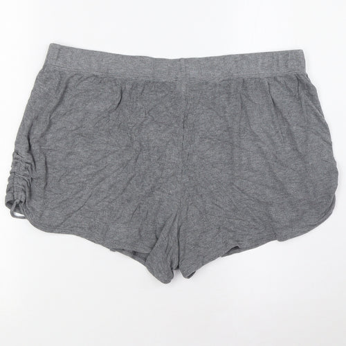 Marks and Spencer Womens Grey Solid Viscose Top Pyjama Pants Size 16 Tie - Elasticated Waist