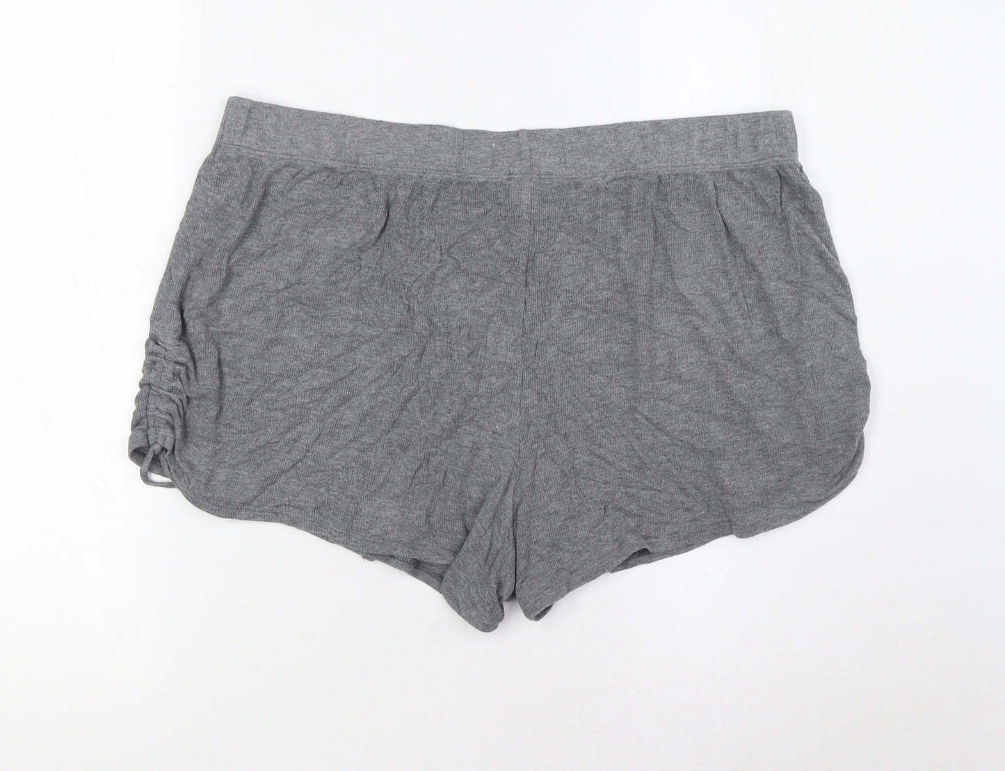 Marks and Spencer Womens Grey Solid Viscose Top Pyjama Pants Size 16 Tie - Elasticated Waist