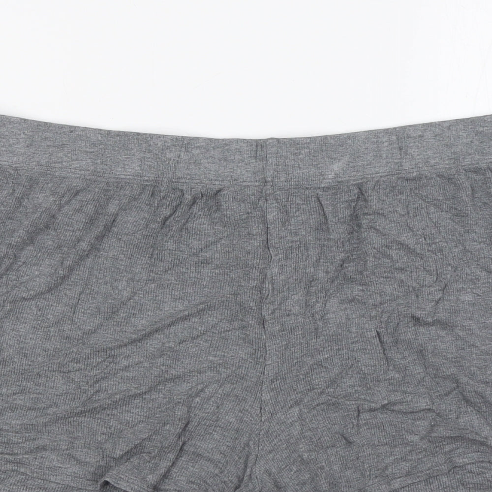 Marks and Spencer Womens Grey Solid Viscose Top Pyjama Pants Size 16 Tie - Elasticated Waist