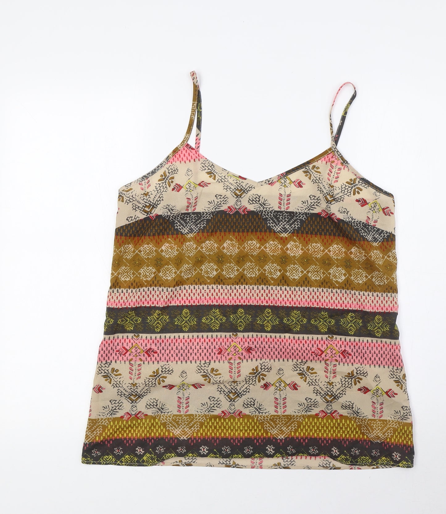 NEXT Womens Multicoloured Polyester Camisole Blouse Size 12 V-Neck