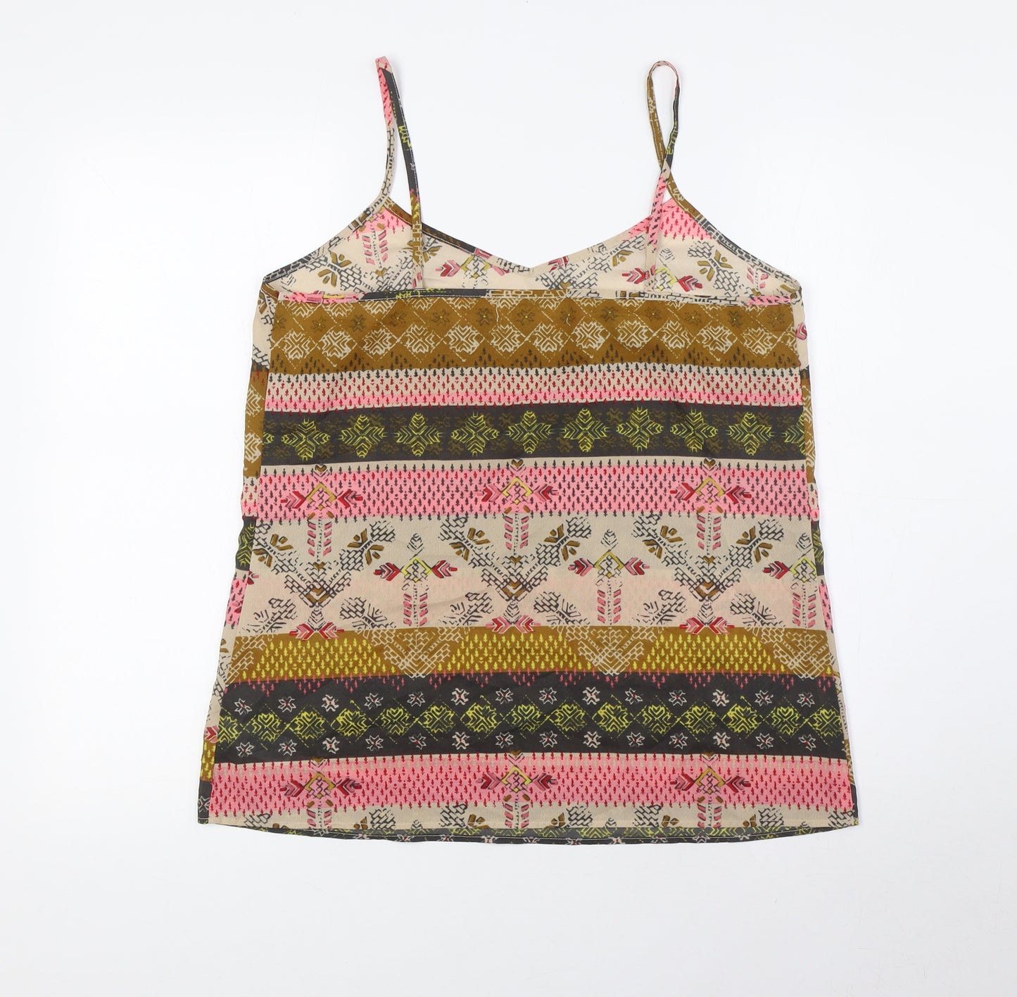 NEXT Womens Multicoloured Polyester Camisole Blouse Size 12 V-Neck