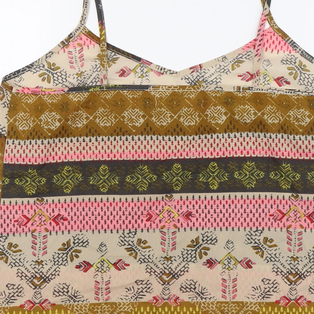 NEXT Womens Multicoloured Polyester Camisole Blouse Size 12 V-Neck
