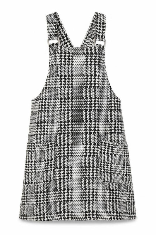 Front view of New Look women’s black polyester a-line, size UK 10, square neck - pockets