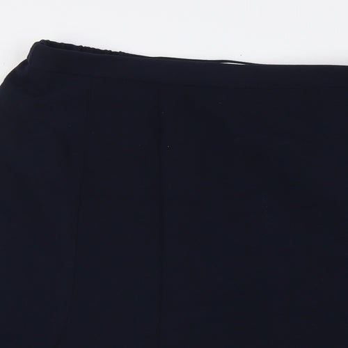 Cotswold Collections Womens Blue Polyester A-Line Skirt Size 14 Zip