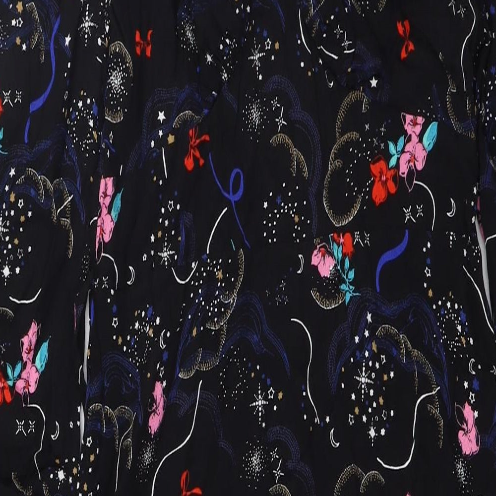 Marks and Spencer Womens Multicoloured Floral Viscose A-Line Size 6 Sweetheart Zip