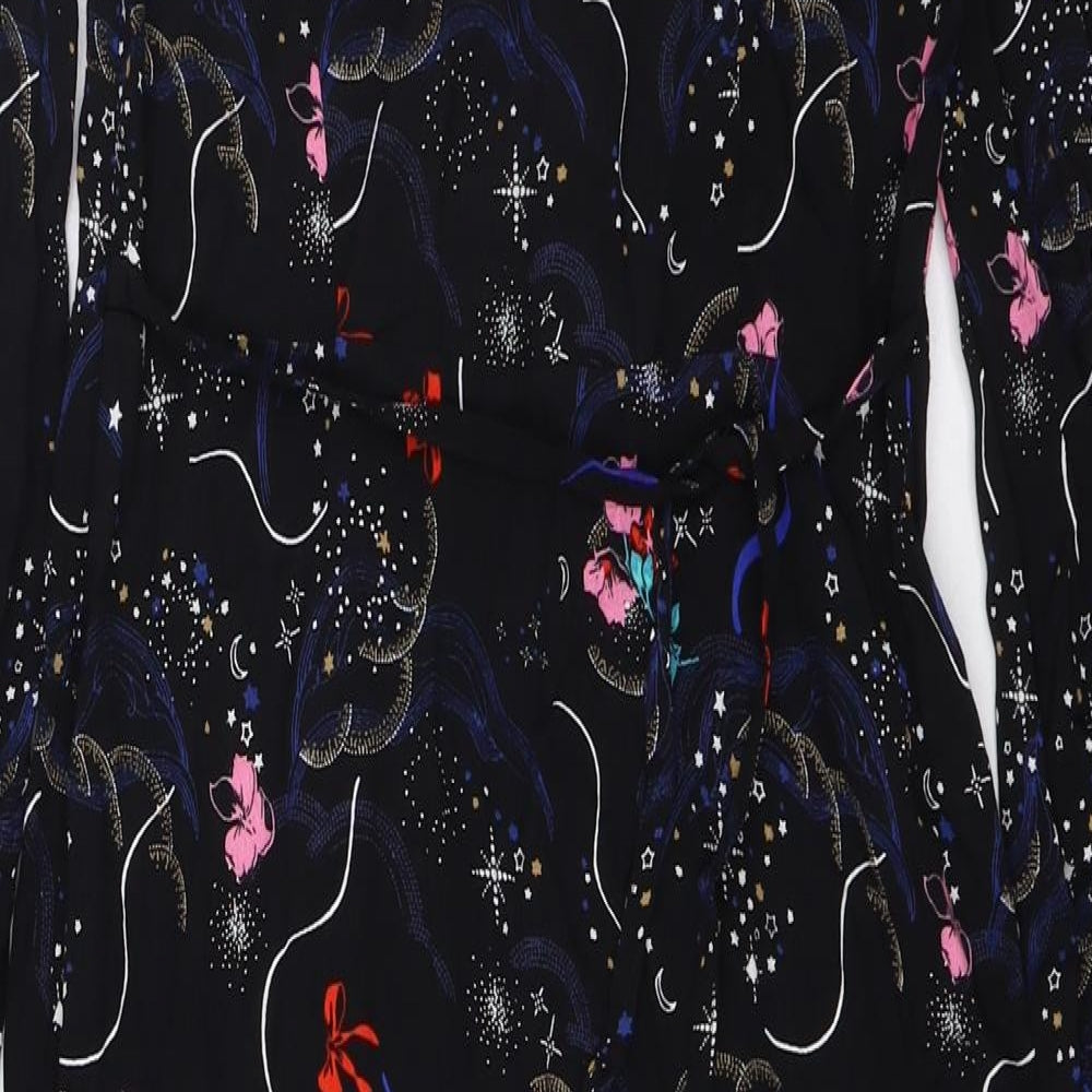 Marks and Spencer Womens Multicoloured Floral Viscose A-Line Size 6 Sweetheart Zip