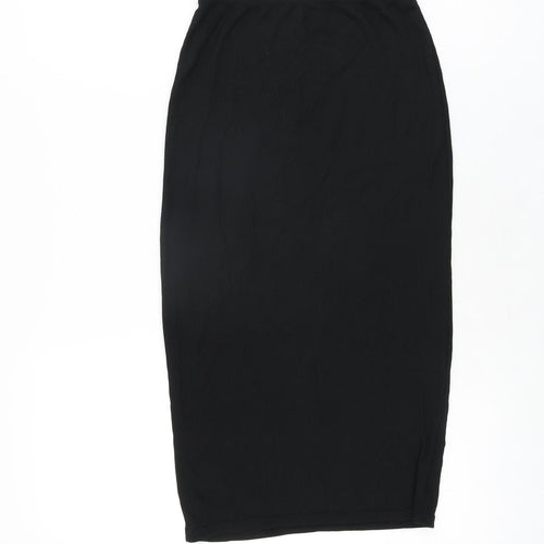 Spotted Womens Black Polyester Straight & Pencil Skirt Size XS
