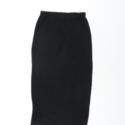 Spotted Womens Black Polyester Straight & Pencil Skirt Size XS