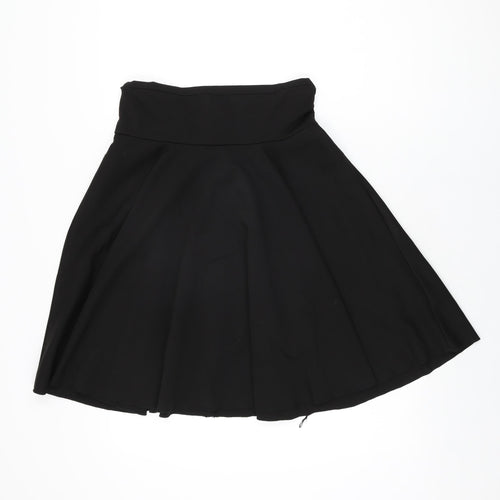 Seylos Womens Black Polyester Skater Skirt Size XL Zip