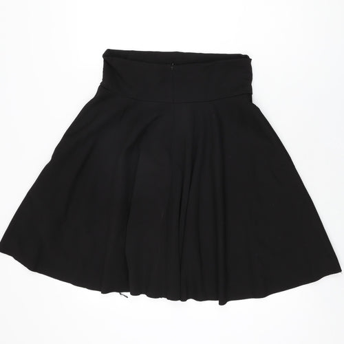 Seylos Womens Black Polyester Skater Skirt Size XL Zip