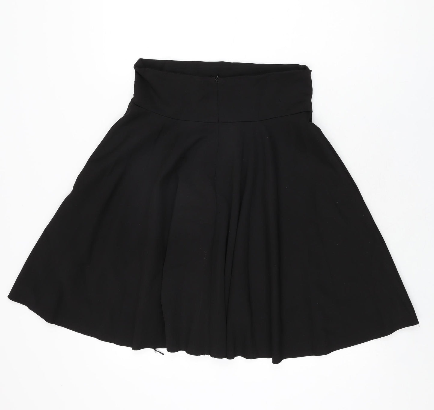 Seylos Womens Black Polyester Skater Skirt Size XL Zip