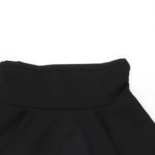 Seylos Womens Black Polyester Skater Skirt Size XL Zip