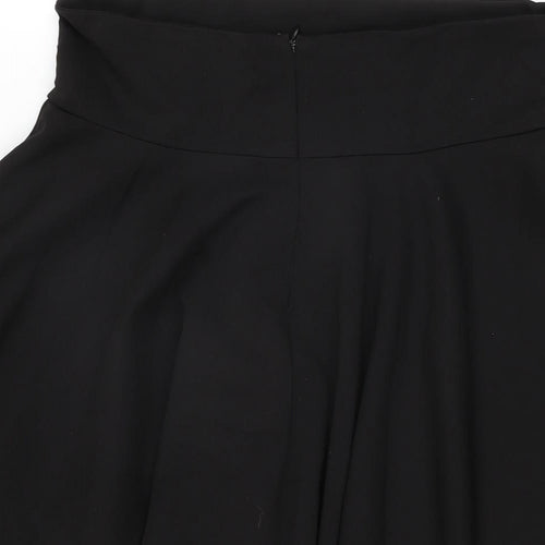 Seylos Womens Black Polyester Skater Skirt Size XL Zip