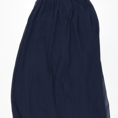 Sorella Vita Womens Blue Polyester Maxi Size 10 Off the Shoulder Zip