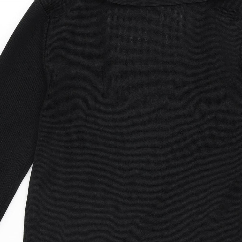 Selection Womens Black Polyester Bodycon Size S Collared Pullover