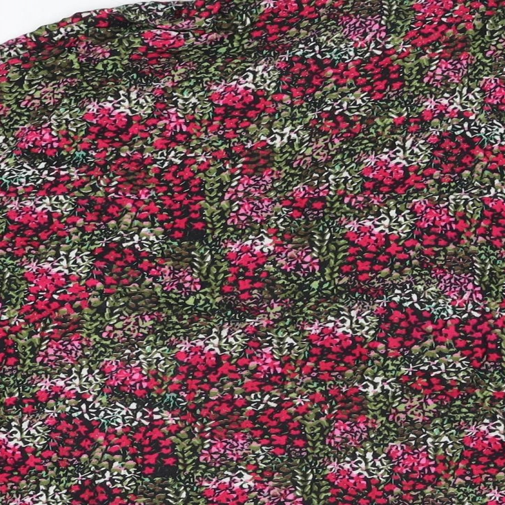 NEXT Womens Multicoloured Floral Polyester Basic Button-Up Size 16 Collared