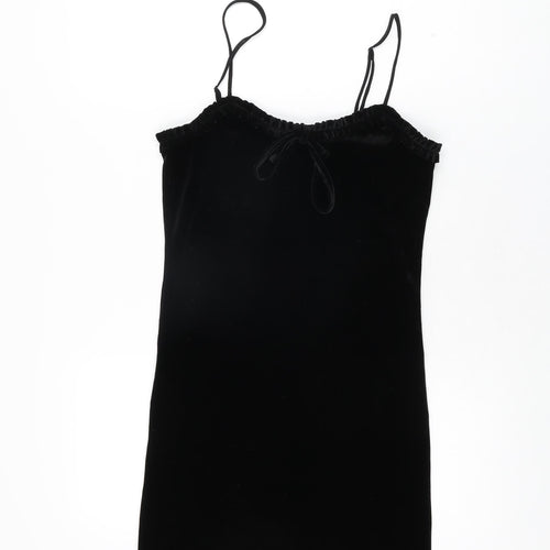 Urban Outfitters Womens Black Polyester Mini Size S V-Neck Pullover
