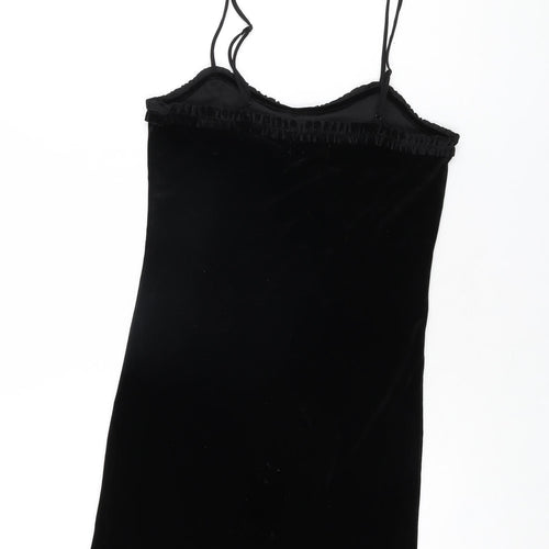 Urban Outfitters Womens Black Polyester Mini Size S V-Neck Pullover