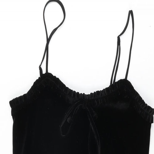 Urban Outfitters Womens Black Polyester Mini Size S V-Neck Pullover