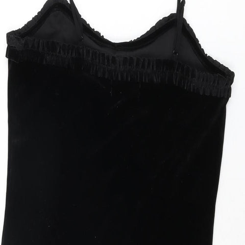 Urban Outfitters Womens Black Polyester Mini Size S V-Neck Pullover