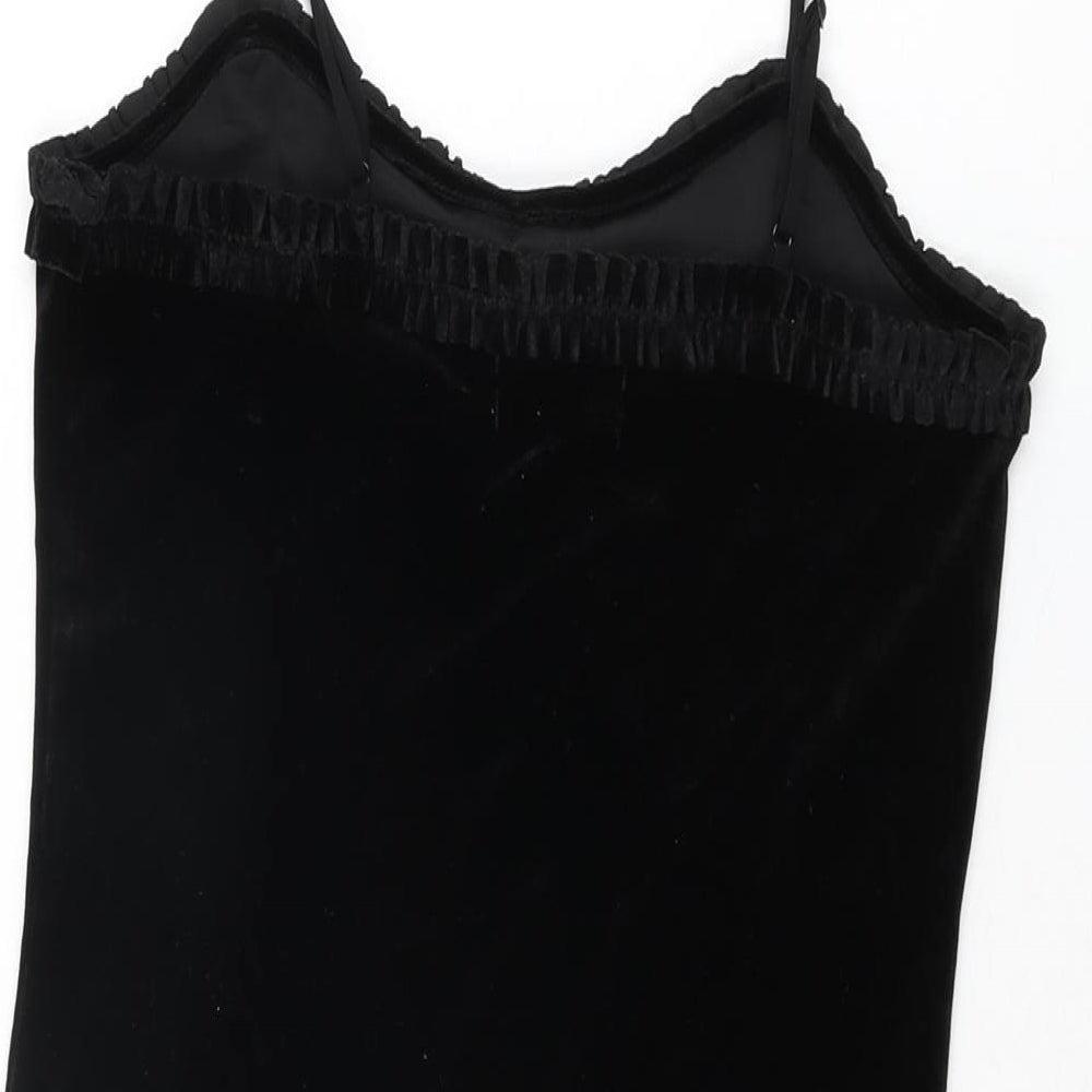 Urban Outfitters Womens Black Polyester Mini Size S V-Neck Pullover