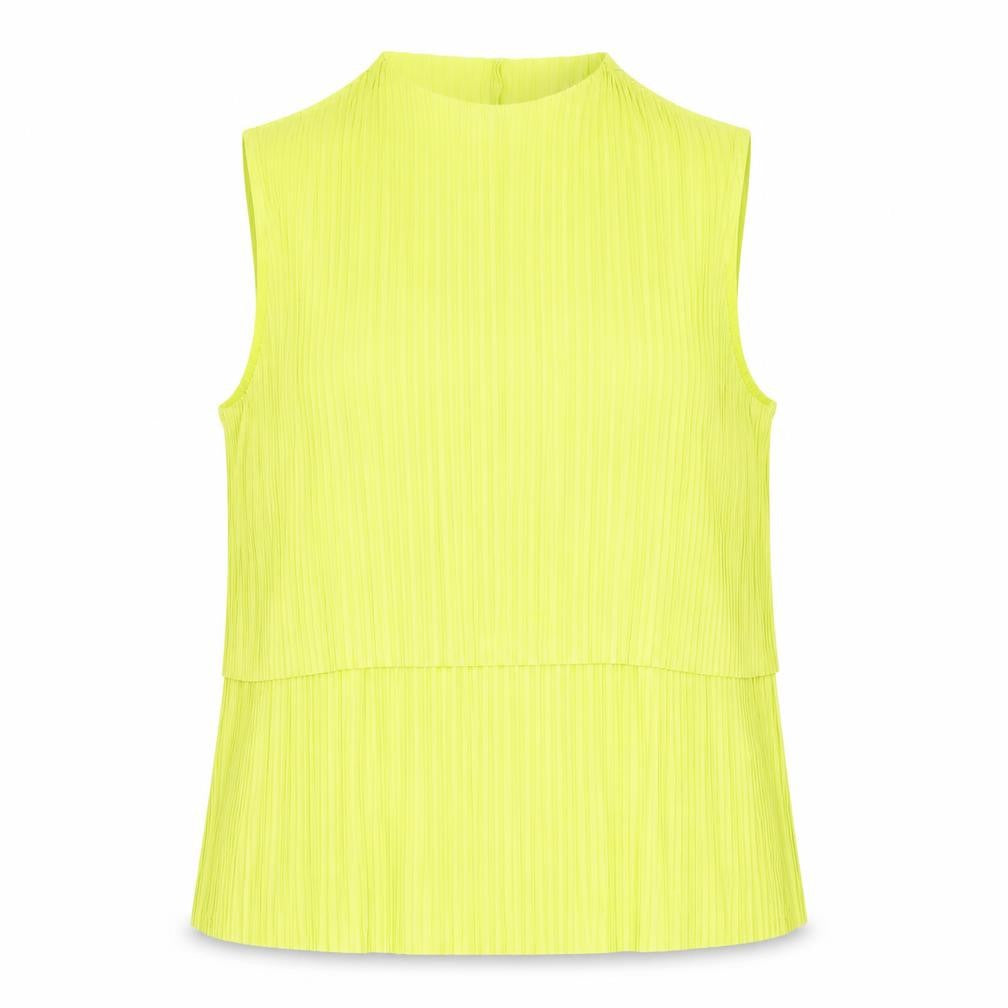 Next Womens Yellow Polyester Basic T-Shirt Size 14 Round Neck