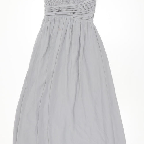 Little Mistress Womens Grey Polyester Maxi Size 10 Round Neck Pullover