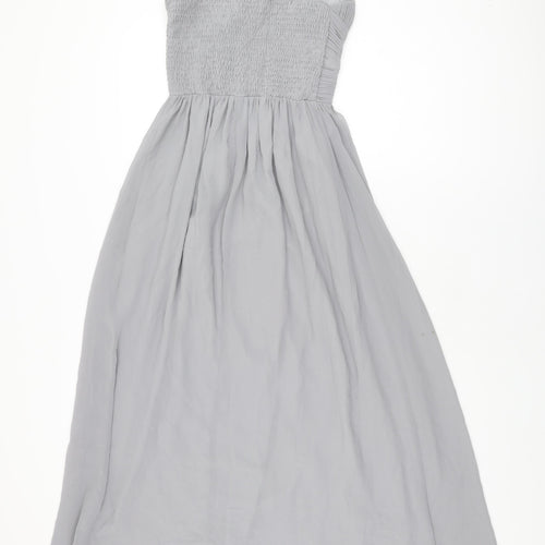 Little Mistress Womens Grey Polyester Maxi Size 10 Round Neck Pullover