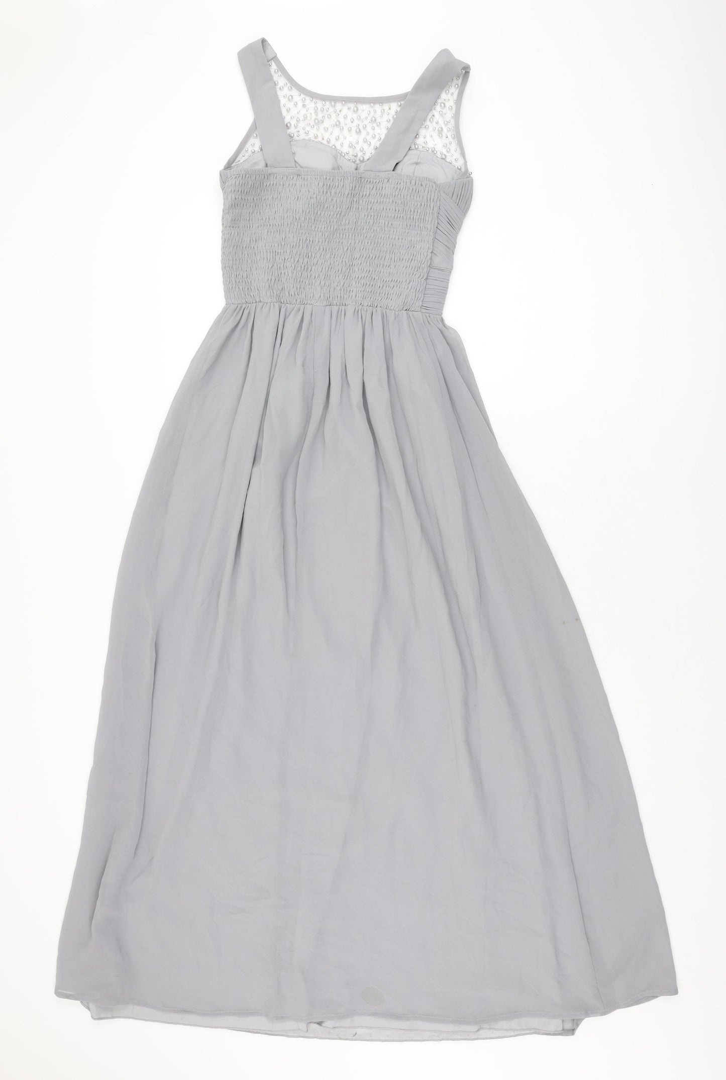 Little Mistress Womens Grey Polyester Maxi Size 10 Round Neck Pullover