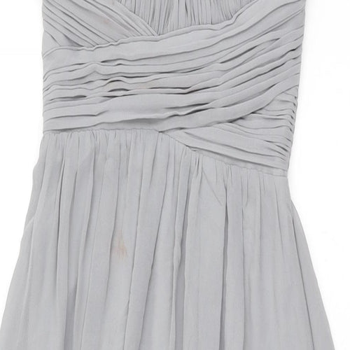 Little Mistress Womens Grey Polyester Maxi Size 10 Round Neck Pullover
