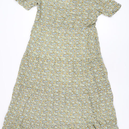 Scotch & Soda Womens Multicoloured Floral Cotton Maxi Size L V-Neck Tie