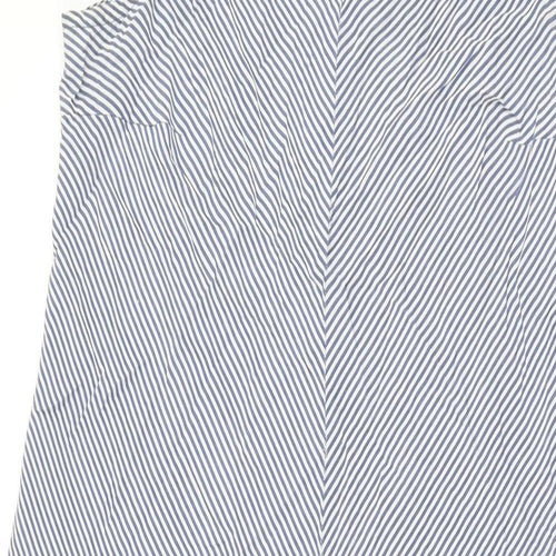 Coco Bianco Womens Blue Striped Viscose Jumpsuit One-Piece Size L L22 in Zip